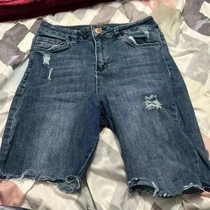 High Rise Super Skinny Shorts